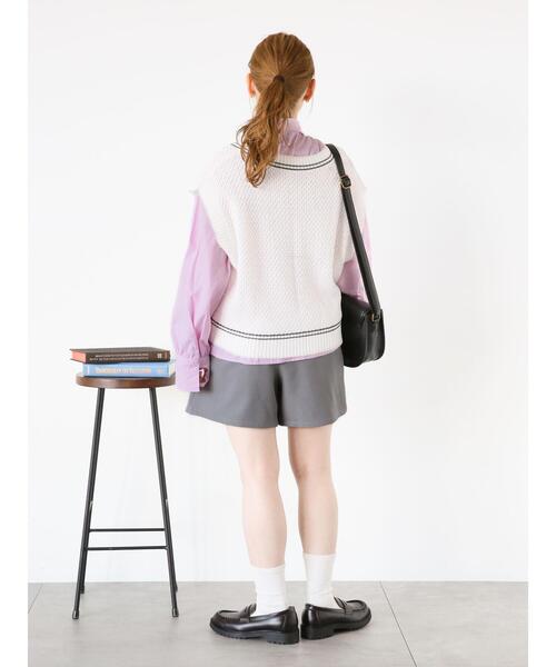 ehka sopo（エヘカソポ）の「シャーリングシャツ（シャツ/ブラウス・レディース・サックスブルー/オフホワイト/ピンク・F）」の18枚目の写真