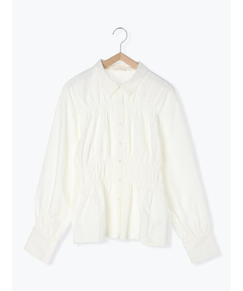 ehka sopo（エヘカソポ）の「シャーリングシャツ（シャツ/ブラウス・レディース・サックスブルー/オフホワイト/ピンク・F）」の8枚目の写真