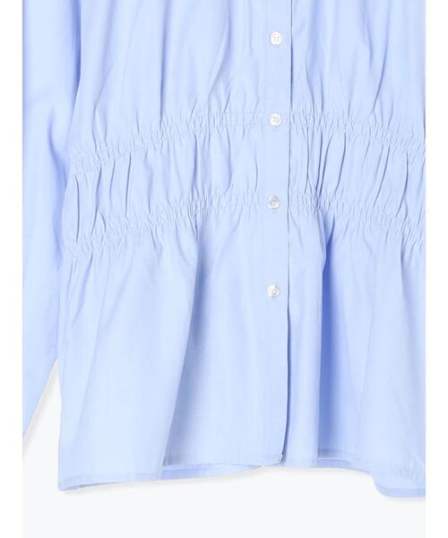 ehka sopo（エヘカソポ）の「シャーリングシャツ（シャツ/ブラウス・レディース・サックスブルー/オフホワイト/ピンク・F）」の5枚目の写真