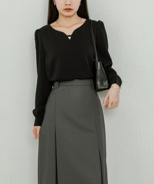 MAISON DE THERESE(メゾン ド テレーズ)の「キーネックブラウス(シャツ/ブラウス・レディース・イエロー/ブラック・S/M)」の10枚目の写真