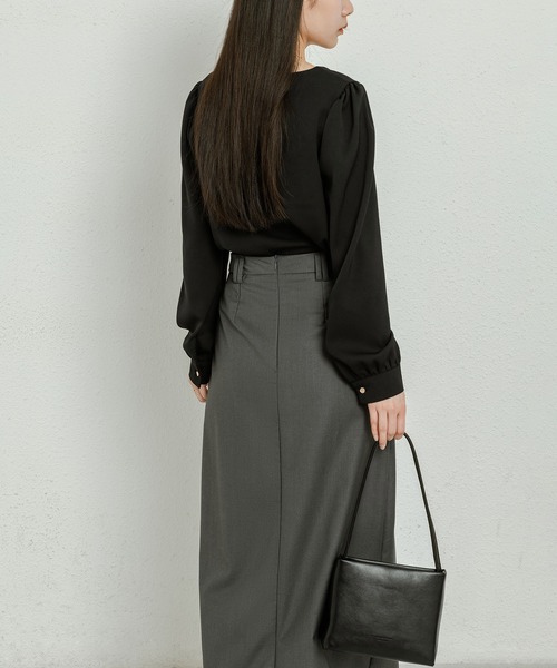 MAISON DE THERESE(メゾン ド テレーズ)の「キーネックブラウス(シャツ/ブラウス・レディース・イエロー/ブラック・S/M)」の12枚目の写真