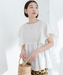 F by ROSSO | 『UR TECH Smart Linen Touch』F by ROSSO スクエアスリーブブラウス(シャツ/ブラウス)