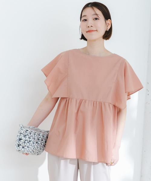 F by ROSSO(エフバイロッソ)の「『UR TECH Smart Linen Touch』F by ROSSO スクエアスリーブブラウス(シャツ/ブラウス・レディース・ピンク/ミント/グリーン系その他/ネイビー/オフホワイト・FREE)」の10枚目の写真