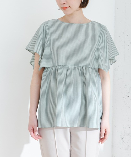 F by ROSSO(エフバイロッソ)の「『UR TECH Smart Linen Touch』F by ROSSO スクエアスリーブブラウス(シャツ/ブラウス・レディース・ピンク/ミント/グリーン系その他/ネイビー/オフホワイト・FREE)」の15枚目の写真