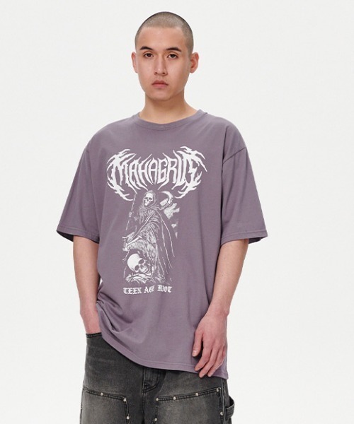 セール】『mahagrid/マハグリッド』 SKELETON GOTH LOGO TEE