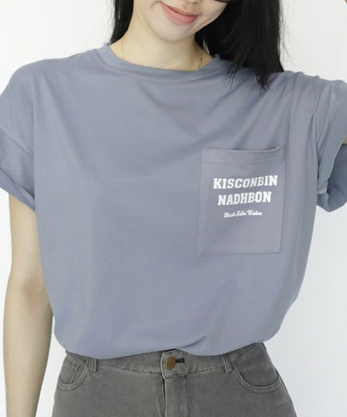 Miniministore（ミニミニストア）の「バックプリントロゴ オーバーサイズ（Tシャツ/カットソー・レディース・ブルー/ダークグレー/ブラック/オフホワイト・FREE）」の4枚目の写真