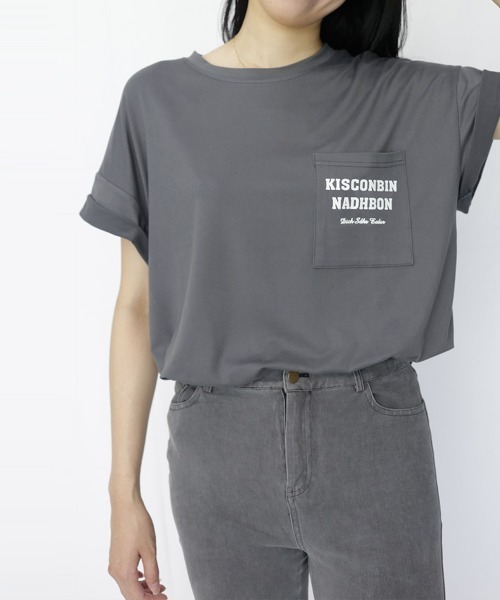 Miniministore（ミニミニストア）の「バックプリントロゴ オーバーサイズ（Tシャツ/カットソー・レディース・ブルー/ダークグレー/ブラック/オフホワイト・FREE）」の5枚目の写真