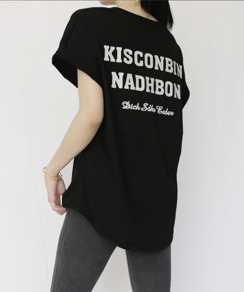 Miniministore（ミニミニストア）の「バックプリントロゴ オーバーサイズ（Tシャツ/カットソー・レディース・ブルー/ダークグレー/ブラック/オフホワイト・FREE）」の9枚目の写真