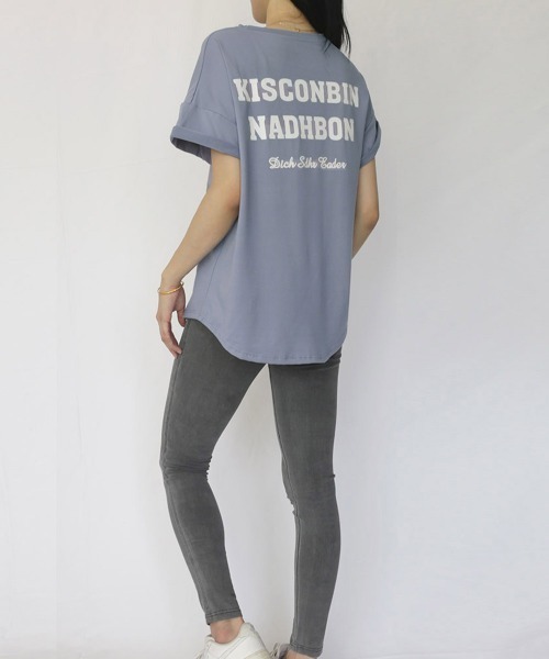 Miniministore（ミニミニストア）の「バックプリントロゴ オーバーサイズ（Tシャツ/カットソー・レディース・ブルー/ダークグレー/ブラック/オフホワイト・FREE）」の10枚目の写真