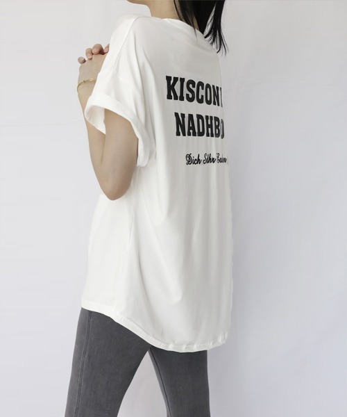 Miniministore（ミニミニストア）の「バックプリントロゴ オーバーサイズ（Tシャツ/カットソー・レディース・ブルー/ダークグレー/ブラック/オフホワイト・FREE）」の11枚目の写真