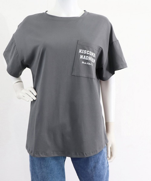 Miniministore（ミニミニストア）の「バックプリントロゴ オーバーサイズ（Tシャツ/カットソー・レディース・ブルー/ダークグレー/ブラック/オフホワイト・FREE）」の13枚目の写真