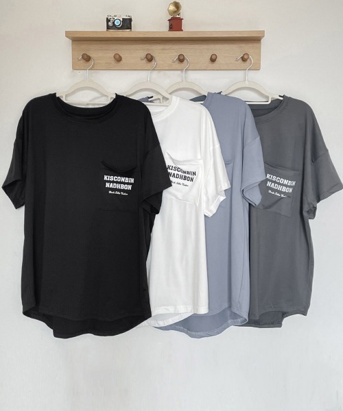Miniministore（ミニミニストア）の「バックプリントロゴ オーバーサイズ（Tシャツ/カットソー・レディース・ブルー/ダークグレー/ブラック/オフホワイト・FREE）」の18枚目の写真