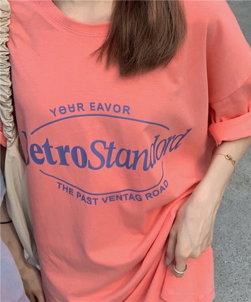SHEPP(シープ)の「カラー プリントビッグTシャツ(Tシャツ/カットソー・レディース・ピンク/パープル/ブルー/グレー・M/L)」の22枚目の写真