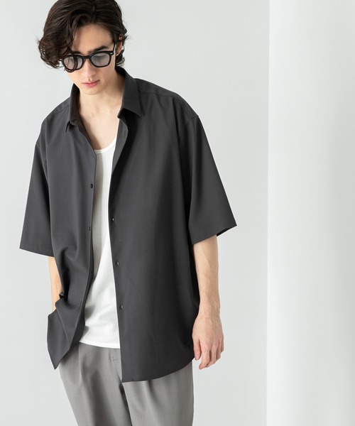 SENSE OF PLACE by URBAN RESEARCH（センスオブプレイスバイアーバンリサーチ）の「『ユニセックス』エクストラルーズシャツ(5分袖)（シャツ/ブラウス・メンズ・チャコールグレー/ベージュ/その他3/グレー/その他1/その他2/ライトブルー/ライトグレー・MEDIUM/LARGE）」の14枚目の写真