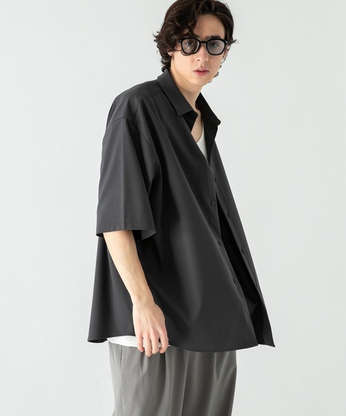 SENSE OF PLACE by URBAN RESEARCH（センスオブプレイスバイアーバンリサーチ）の「『ユニセックス』エクストラルーズシャツ(5分袖)（シャツ/ブラウス・メンズ・チャコールグレー/ベージュ/その他3/グレー/その他1/その他2/ライトブルー/ライトグレー・MEDIUM/LARGE）」の15枚目の写真