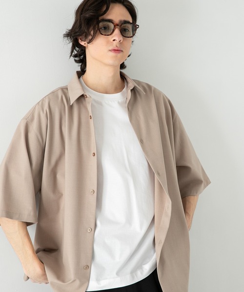 SENSE OF PLACE by URBAN RESEARCH（センスオブプレイスバイアーバンリサーチ）の「『ユニセックス』エクストラルーズシャツ(5分袖)（シャツ/ブラウス・メンズ・チャコールグレー/ベージュ/その他3/グレー/その他1/その他2/ライトブルー/ライトグレー・MEDIUM/LARGE）」の21枚目の写真