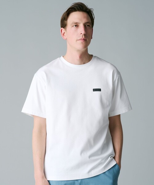Columbia(コロンビア)の「限定展開 UVカット COLUMBIA BLACK LABEL/メンズ クリントンリム ショートスリーブクルー ストレッチ天竺/コロンビアブラックレーベル(Tシャツ/カットソー・メンズ・ホワイト/ダークグリーン/セージグリーン/ブラック・L/XL/S/M)」の2枚目の写真