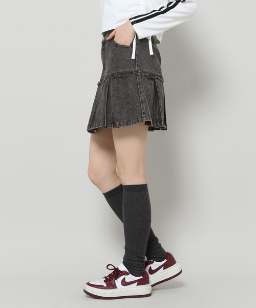 3.3 Field Trip （3.3フィールドトリップ）の「3.3 Field Trip／フリンジデニムスカート（デニムスカート・レディース・ブルー/ブラック/ホワイト・MEDIUM/LARGE）」の12枚目の写真