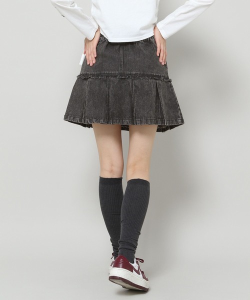 3.3 Field Trip （3.3フィールドトリップ）の「3.3 Field Trip／フリンジデニムスカート（デニムスカート・レディース・ブルー/ブラック/ホワイト・MEDIUM/LARGE）」の13枚目の写真
