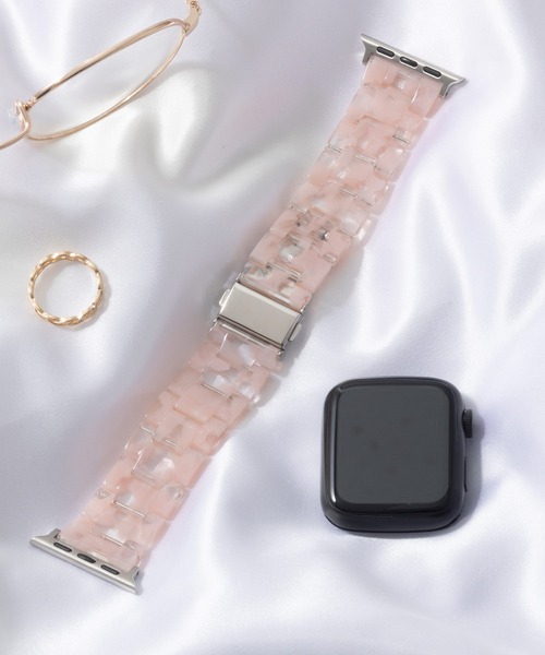 emonique（エモニーク）の「レジン製 Apple Watch Band スマートウォッチバンド【38/40/41/42/44/45/49mm対応】（デジタル腕時計・レディース・ピンク/クリアブルー/ライトブルー/アイボリー/オフホワイト/ブルー/クリア/グリーン/ホワイト/ミント・42/38）」の15枚目の写真