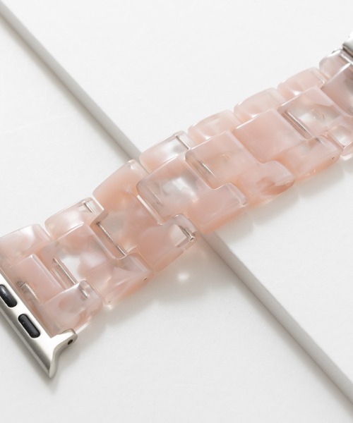 emonique（エモニーク）の「レジン製 Apple Watch Band スマートウォッチバンド【38/40/41/42/44/45/49mm対応】（デジタル腕時計・レディース・ピンク/クリアブルー/ライトブルー/アイボリー/オフホワイト/ブルー/クリア/グリーン/ホワイト/ミント・42/38）」の11枚目の写真