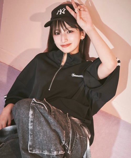 ADAMASTE(アダマスト)の「サイドラインハーフジップ TEE(Tシャツ/カットソー・メンズ・ブラック/ブルー/ライトグレー・MEDIUM/LARGE)」の18枚目の写真