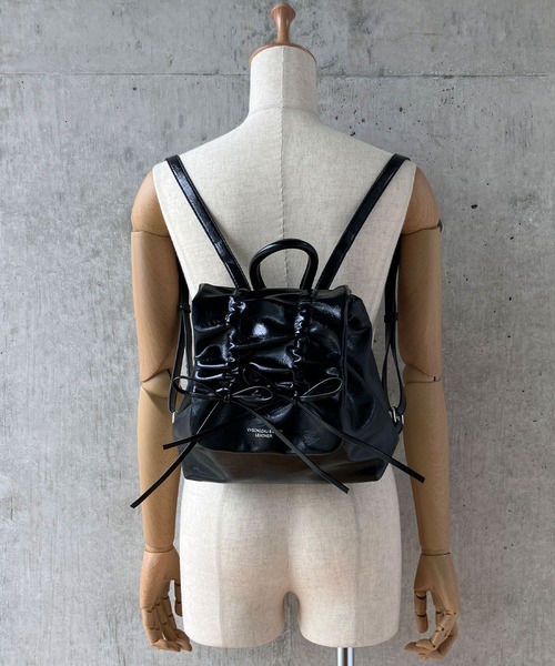 meJane（ミージェーン）の「リボンギャザーバックパック（バックパック/リュック・レディース・ブラック/オフホワイト/シルバー・FREE）」の14枚目の写真