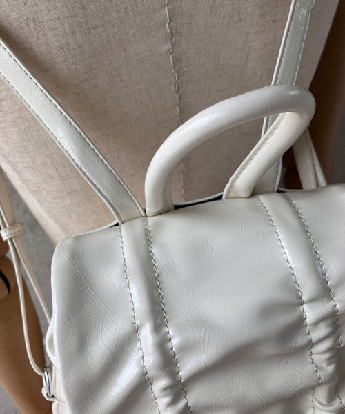 meJane（ミージェーン）の「リボンギャザーバックパック（バックパック/リュック・レディース・ブラック/オフホワイト/シルバー・FREE）」の17枚目の写真