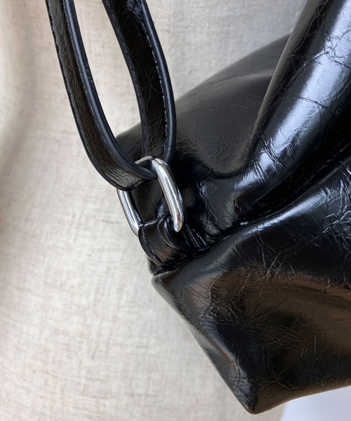 meJane（ミージェーン）の「リボンギャザーバックパック（バックパック/リュック・レディース・ブラック/オフホワイト/シルバー・FREE）」の9枚目の写真