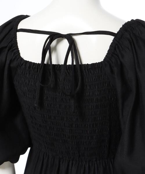INGNI（イング）の「Backリボンスクエアネックバルーンスリーブ／ワンピース（ワンピース・レディース・アイボリー/ブラック・M）」の18枚目の写真
