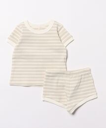 Quincy Mae（クインシーメイ）の「★Quincy Mae★RIBBED SHORTIE SET | SILVER STRIPE（その他ベビー用品）」