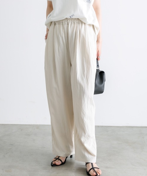 PUAL CE CIN(ピュアルセシン)の「レーヨンナイロンウエストゴムイージーパンツ(その他パンツ・レディース・ベージュ/アイボリー/チャコールグレー・FREE)」の19枚目の写真