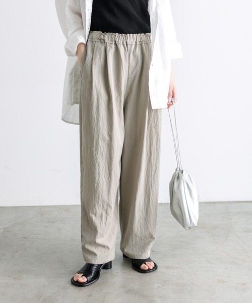 PUAL CE CIN(ピュアルセシン)の「レーヨンナイロンウエストゴムイージーパンツ(その他パンツ・レディース・ベージュ/アイボリー/チャコールグレー・FREE)」の11枚目の写真