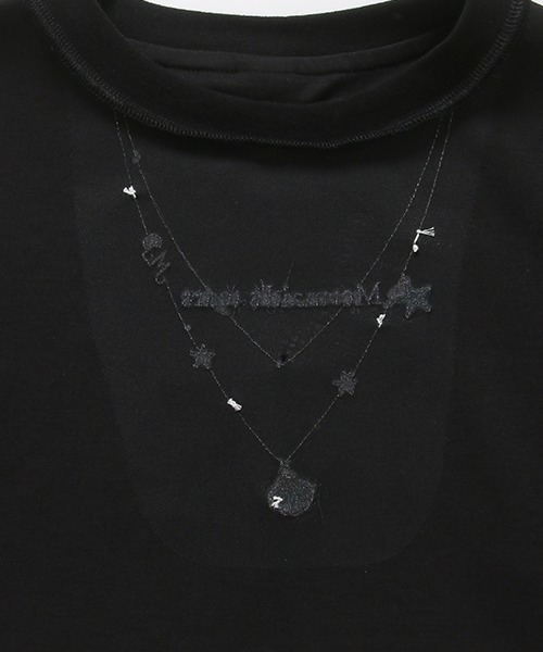 セール】袖レースネックレスTシャツ（Tシャツ/カットソー