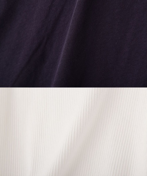 ETRE TOKYO（エトレトウキョウ）の「デザインネックレイヤードプルオーバー（Tシャツ/カットソー・レディース・ネイビー/ホワイト/ブラック・FREE）」の16枚目の写真