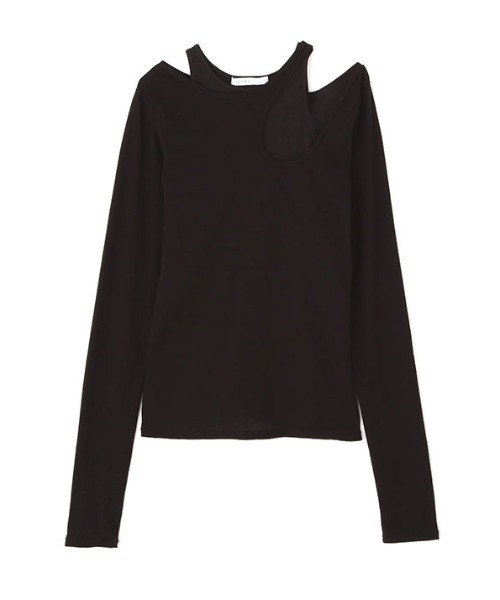 ETRE TOKYO（エトレトウキョウ）の「デザインネックレイヤードプルオーバー（Tシャツ/カットソー・レディース・ネイビー/ホワイト/ブラック・FREE）」の17枚目の写真