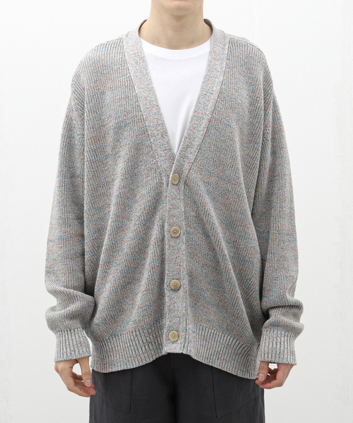 EDIFICE（エディフィス）の「LA BOUCLE (ラブークル) シルクリネン Space Dyed カーディガン（カーディガン/ボレロ・メンズ・A/アイボリー・LARGE）」の2枚目の写真