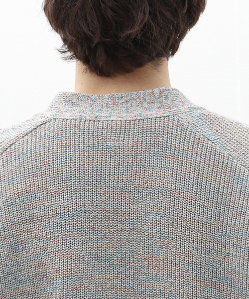 EDIFICE（エディフィス）の「LA BOUCLE (ラブークル) シルクリネン Space Dyed カーディガン（カーディガン/ボレロ・メンズ・A/アイボリー・LARGE）」の8枚目の写真