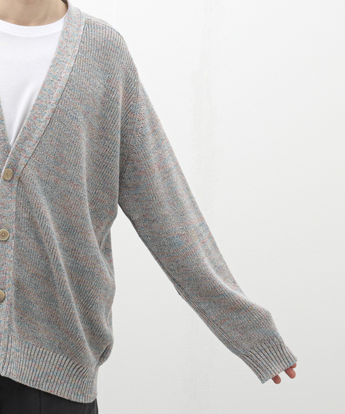 EDIFICE（エディフィス）の「LA BOUCLE (ラブークル) シルクリネン Space Dyed カーディガン（カーディガン/ボレロ・メンズ・A/アイボリー・LARGE）」の9枚目の写真