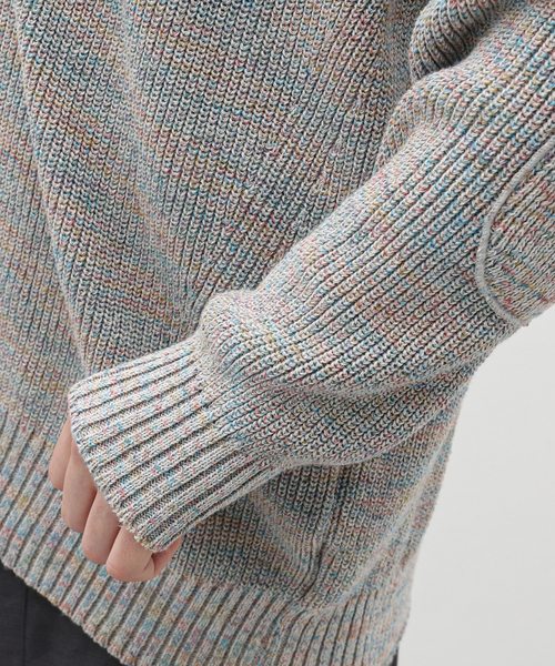 EDIFICE（エディフィス）の「LA BOUCLE (ラブークル) シルクリネン Space Dyed カーディガン（カーディガン/ボレロ・メンズ・A/アイボリー・LARGE）」の10枚目の写真