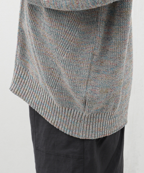 EDIFICE（エディフィス）の「LA BOUCLE (ラブークル) シルクリネン Space Dyed カーディガン（カーディガン/ボレロ・メンズ・A/アイボリー・LARGE）」の13枚目の写真