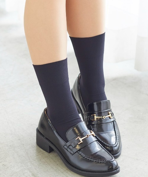 tutuanna(チュチュアンナ)の「【3足組】ハイマルチナイロン深すくい無地ソックス15cm丈(黒)(ソックス/靴下・レディース・ブラック・M)」の4枚目の写真
