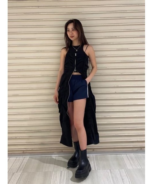 SLY（スライ）の「DROST LINE S/PT ドロスト ライン ショートパンツ（スラックス・レディース・ネイビー/レッド・FREE）」の5枚目の写真