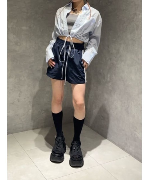 SLY（スライ）の「DROST LINE S/PT ドロスト ライン ショートパンツ（スラックス・レディース・ネイビー/レッド・FREE）」の10枚目の写真