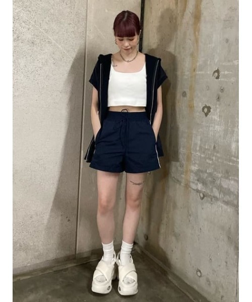 SLY（スライ）の「DROST LINE S/PT ドロスト ライン ショートパンツ（スラックス・レディース・ネイビー/レッド・FREE）」の15枚目の写真