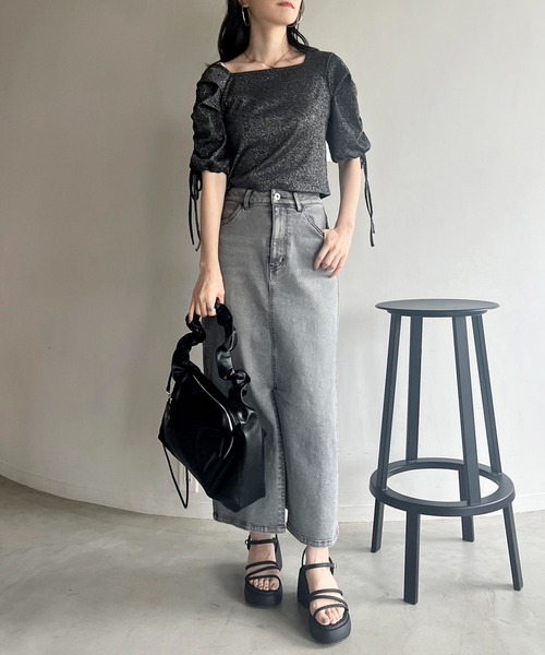 one after another NICE CLAUP(ワンアフターアナザーナイスクラップ)の「ハートミラーチャーム付きドロストバッグ(トートバッグ・レディース・アイボリー/シルバー/ブラック・FREE)」の15枚目の写真
