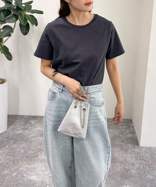 fredy emue（フレディエミュ）の「【新色登場】FRワッペンBASIC Tシャツ（Tシャツ/カットソー・レディース・チャコールグレー/ライトグレー/グレイッシュベージュ/オフホワイト/グレー・38）」の14枚目の写真