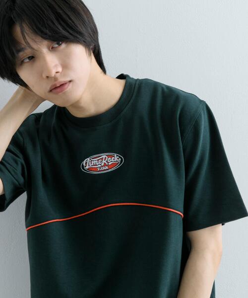 SENSE OF PLACE by URBAN RESEARCH(センスオブプレイスバイアーバンリサーチ)の「ブロックドデザインTシャツ(5分袖)(Tシャツ/カットソー・メンズ・ブルー/ブラック/グリーン・MEDIUM/LARGE)」の11枚目の写真