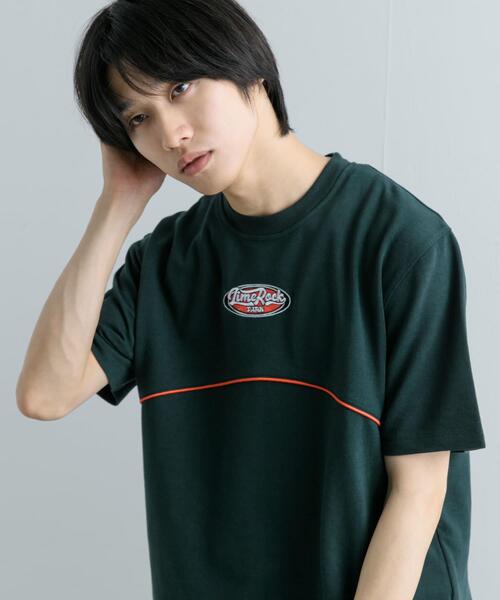 SENSE OF PLACE by URBAN RESEARCH(センスオブプレイスバイアーバンリサーチ)の「ブロックドデザインTシャツ(5分袖)(Tシャツ/カットソー・メンズ・ブルー/ブラック/グリーン・MEDIUM/LARGE)」の12枚目の写真