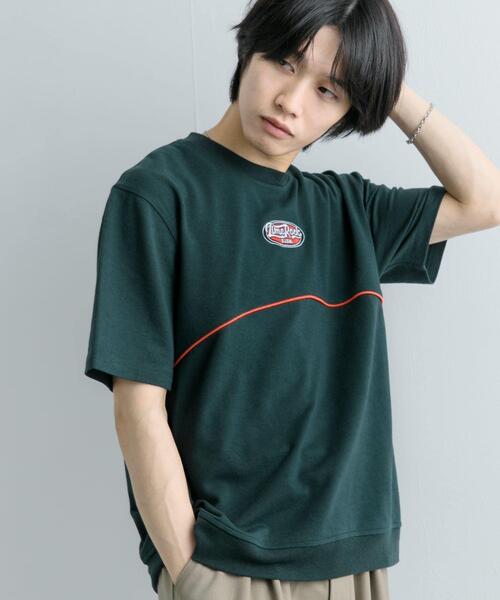 SENSE OF PLACE by URBAN RESEARCH(センスオブプレイスバイアーバンリサーチ)の「ブロックドデザインTシャツ(5分袖)(Tシャツ/カットソー・メンズ・ブルー/ブラック/グリーン・MEDIUM/LARGE)」の13枚目の写真